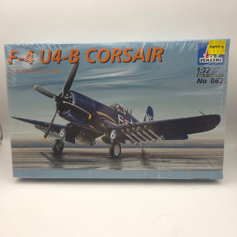 Italeri F4U-4B Corsair 1:72 Scale Aircraft Model Kit No. 062 1999 New Sealed